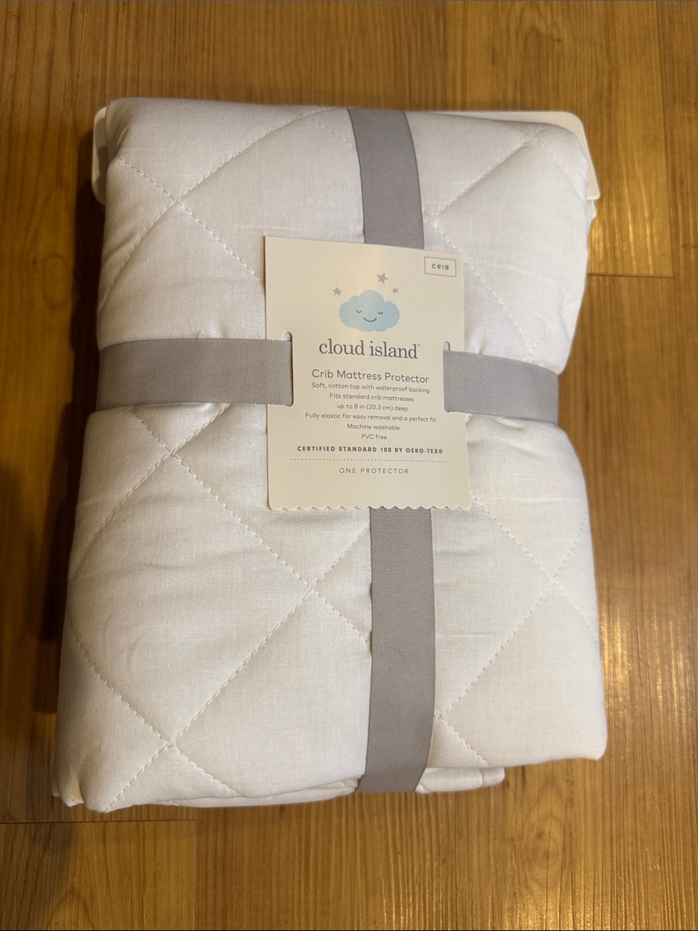 NWT cloud island White Quilted Crib Mattress Protector